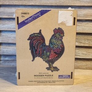 Brother Sister Design Studio Rooster Wooden Puzzle 260 Pieces 11x14